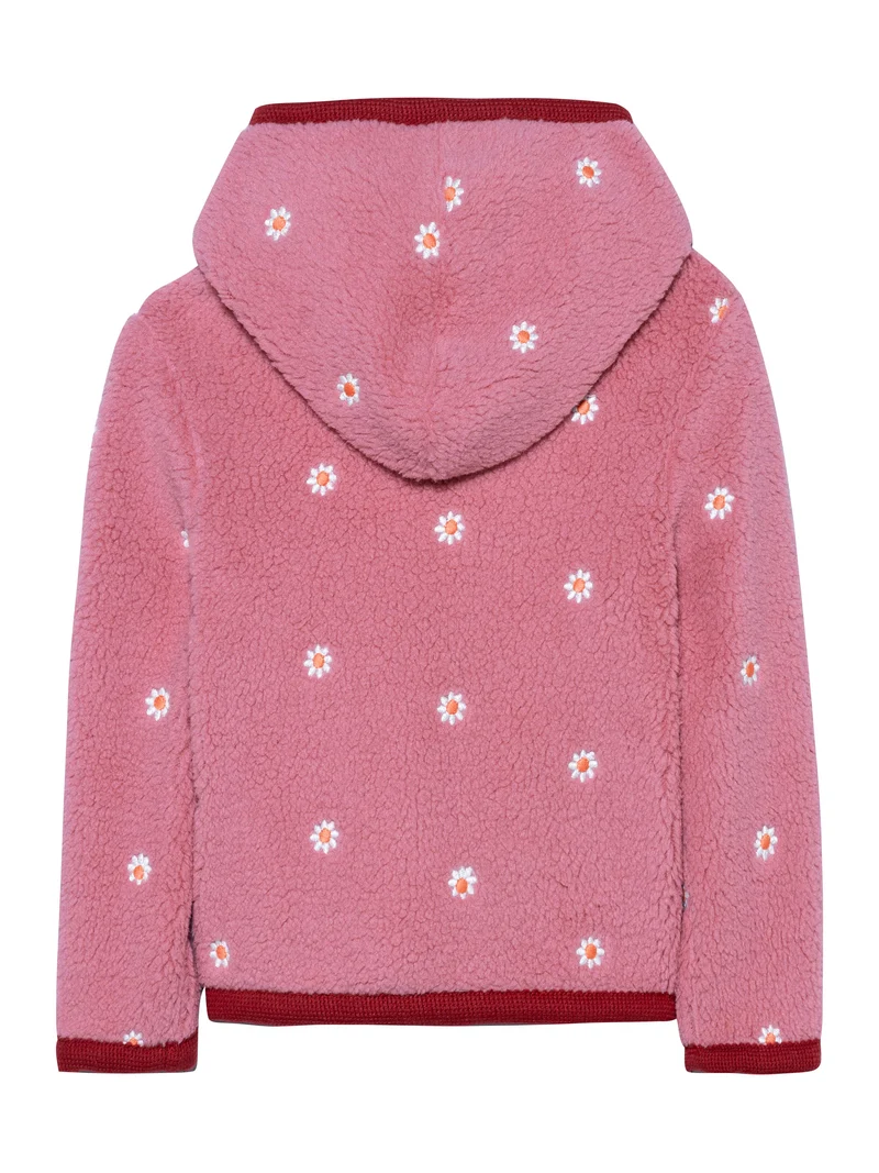 Flauschiger Kinderjanker mit Kapuze