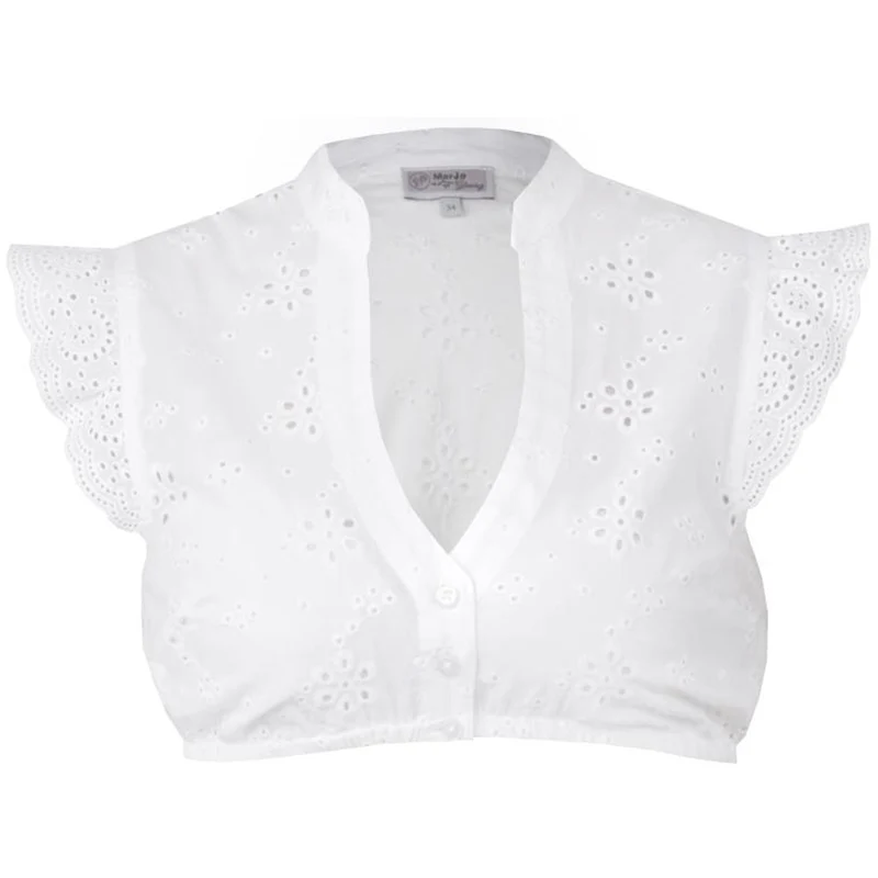 MarJo Dirndlbluse "Kunreuth" Flügelarm | Offwhite