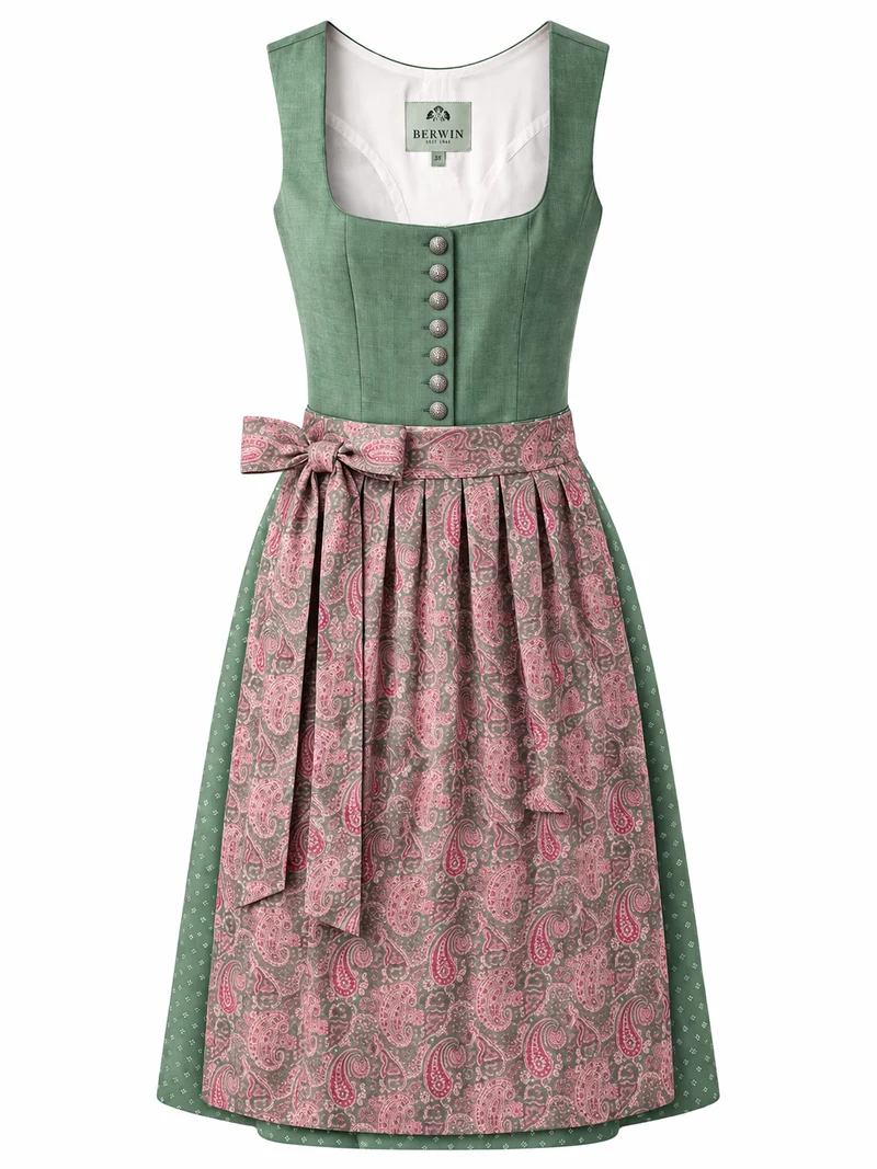 Klassisches Dirndl mit Leinenoberteil