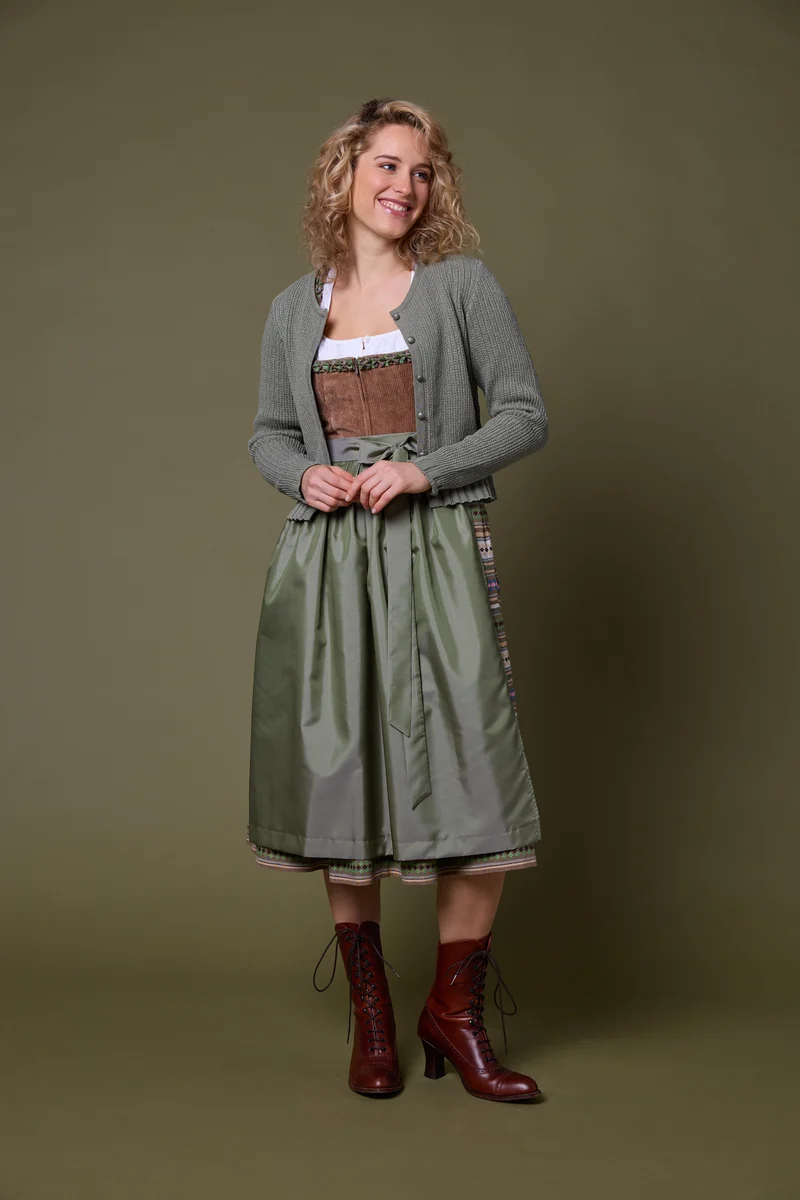 Dirndl mit Cord-Mieder und Webstreifen-Rock