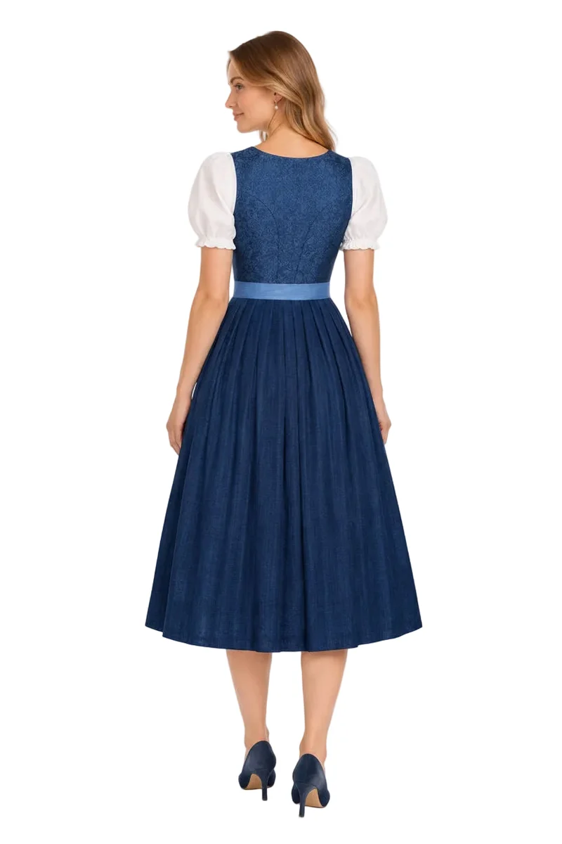 Klassisches Paisley-Dirndl mit Fischgrat-Schürze