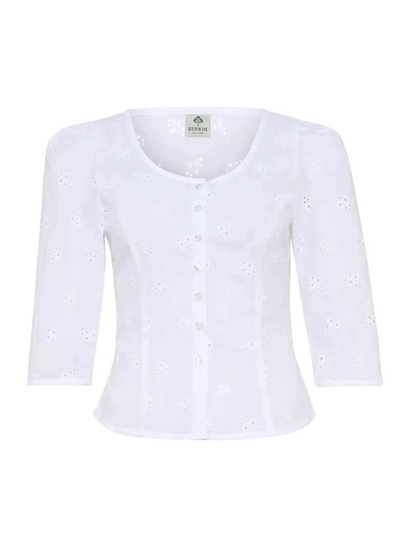Miederbluse allover bestickt