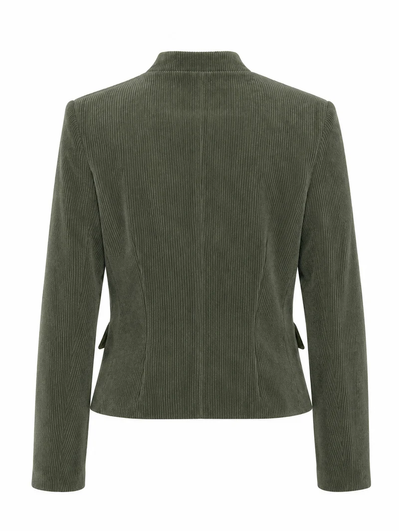 Cordjacke mit Stehkragen