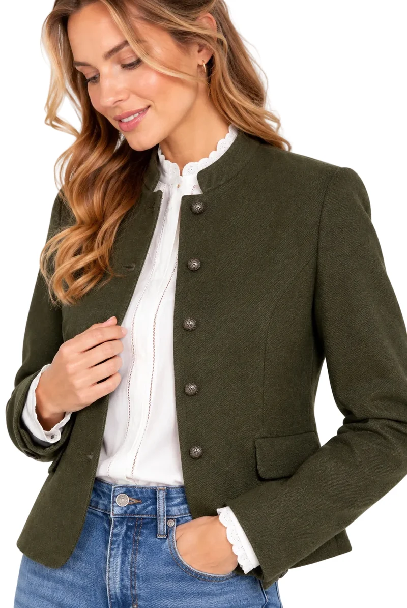 Lodenjacke mit Stehkragen