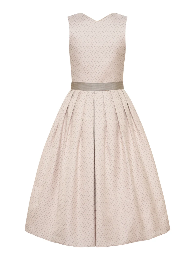 Dirndl aus Jacquardstoff mit Streifenschürze