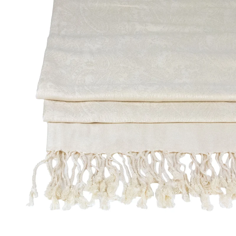 Halstuch aus Viscose - Stola Schal 185 x 70 cm | Beige