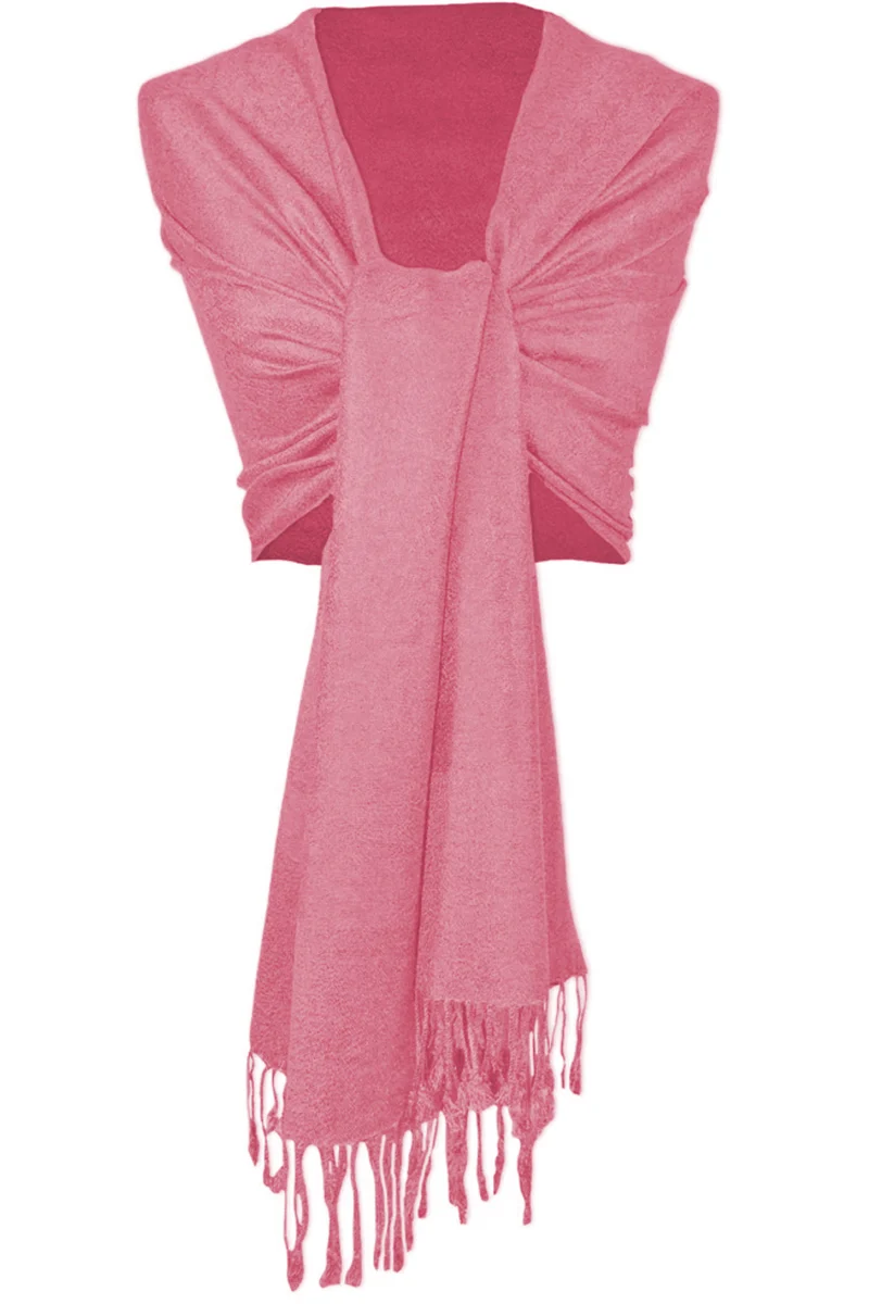 Halstuch aus Viscose - Stola Schal 185 x 70 cm | Rosé