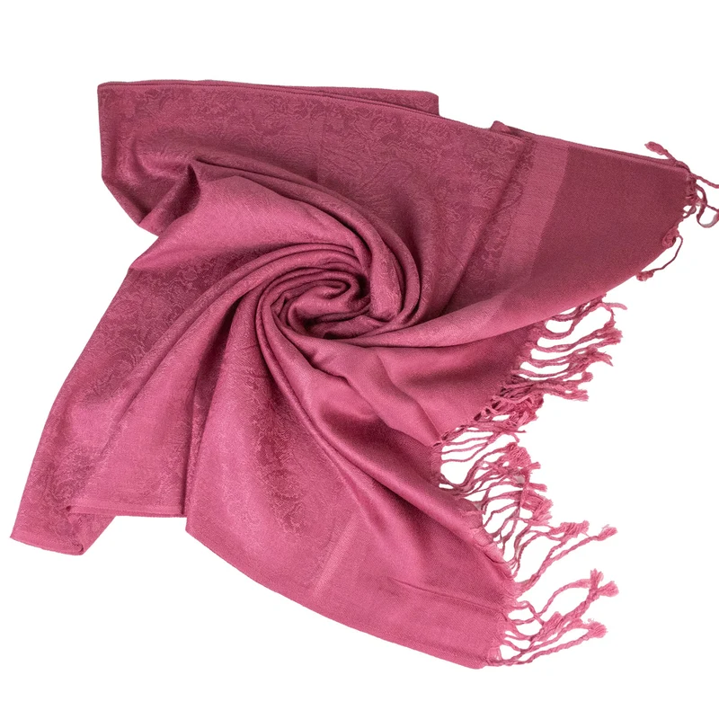 Halstuch aus Viscose - Stola Schal 185 x 70 cm | Rosé