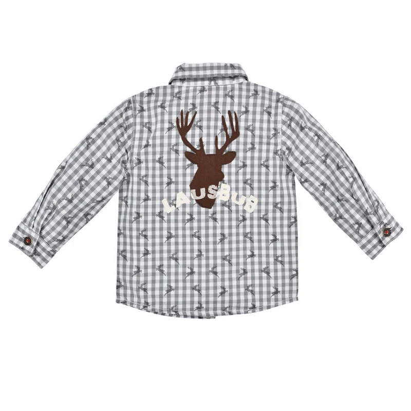 BONDI Jungen Trachtenhemd "Lausbub" 91576 | Grau
