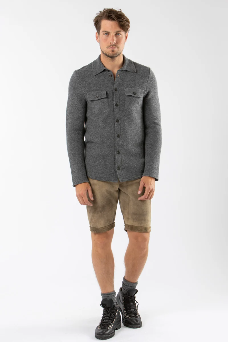 2964 Garmisch Strickhemd grau