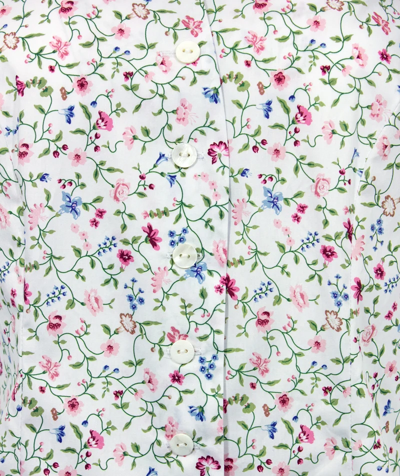 Pierre Marcel Damen Trachtenbluse Viola mit Blumenmuster - Creme