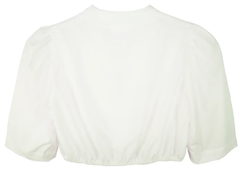 Pierre Marcel Seidige Damen Dirndlbluse Melina mit V-Ausschnitt - Creme