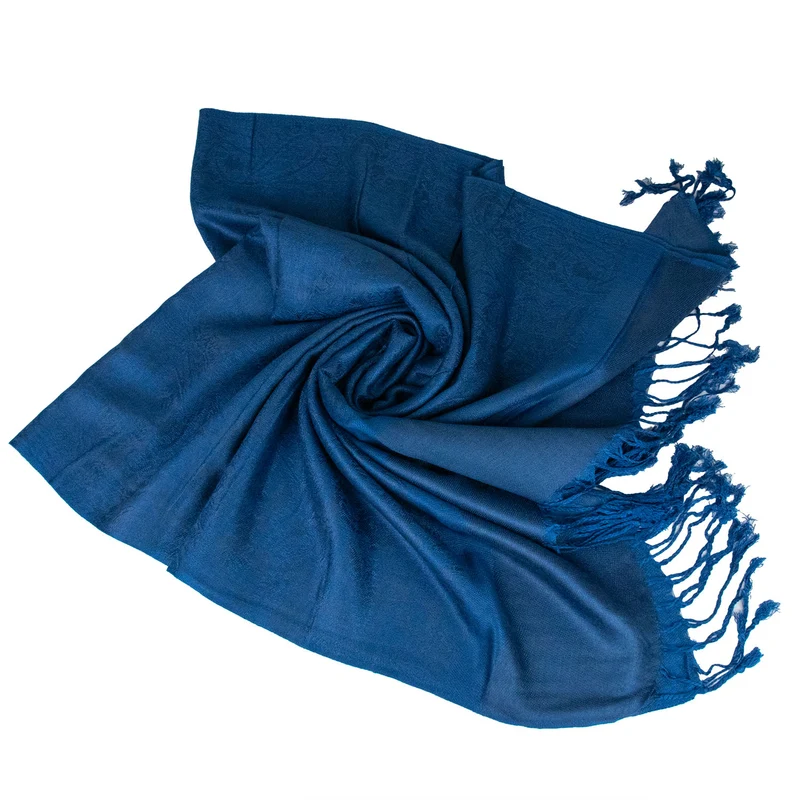 Halstuch aus Viscose - Stola Schal 185 x 70 cm | Jeansblau