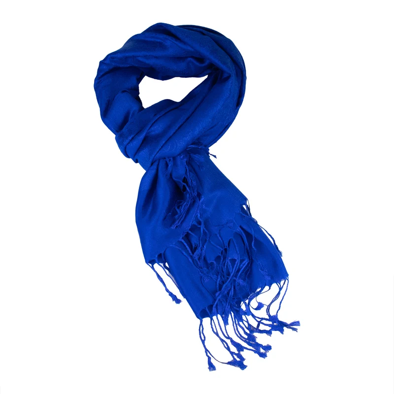 Halstuch aus Viscose - Stola Schal 185 x 70 cm | Royalblau