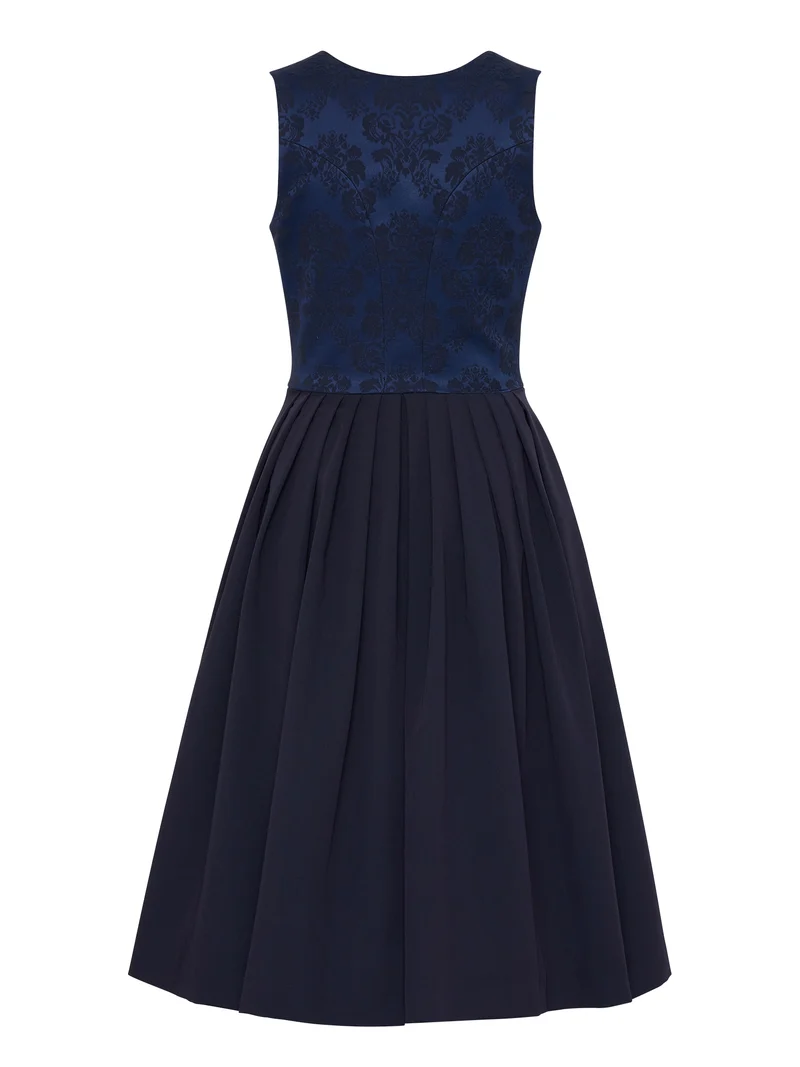 BERWIN Dirndl mit Jacquard-Mieder & Knopfleiste
