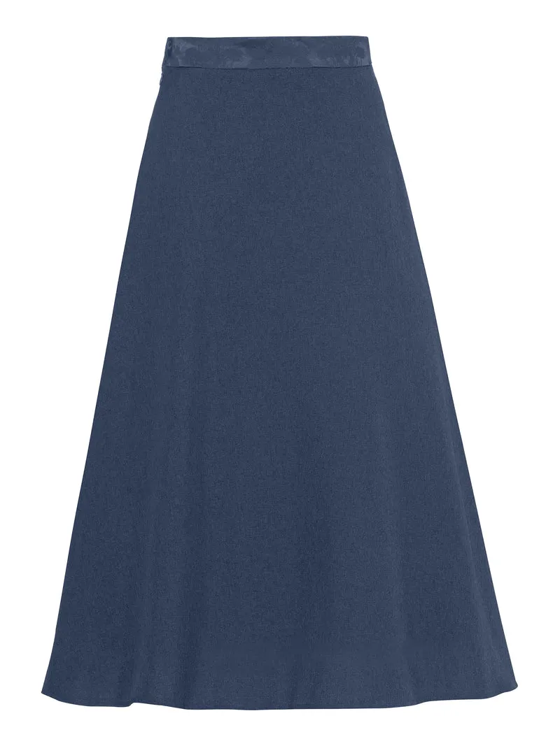 A-Linien-Rock mit Jacquardbund – 80 cm
