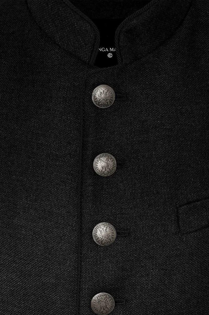 Trachtenweste Nick in Schwarz