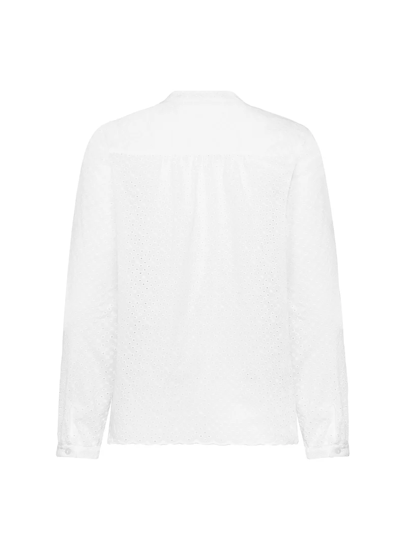 Stehkragenbluse allover bestickt