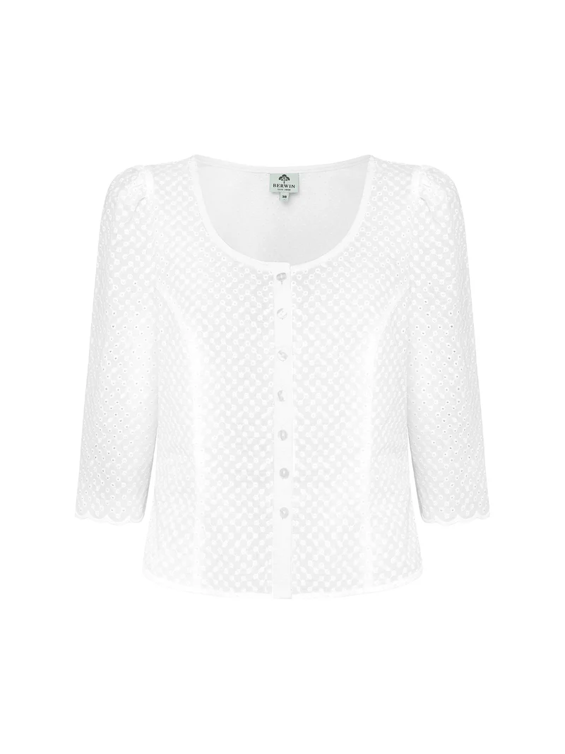 Miederbluse allover bestickt