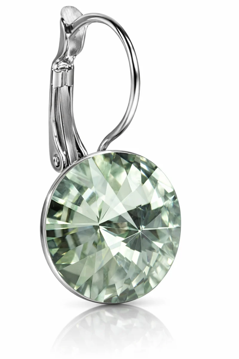LUISIA® Ohrringe Rivoli mit Kristallen von Swarovski® - 12 mm | Black Diamond