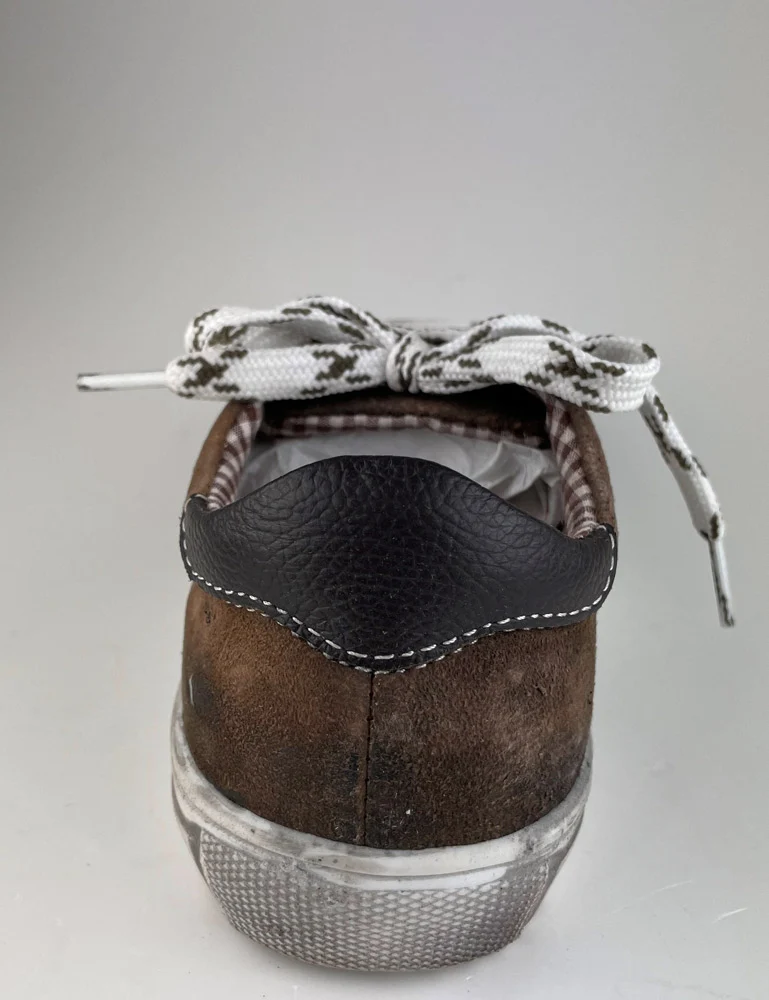 MADDOX Kinder Leder Schuhe Sneaker "Oskar" | Nappato Wood