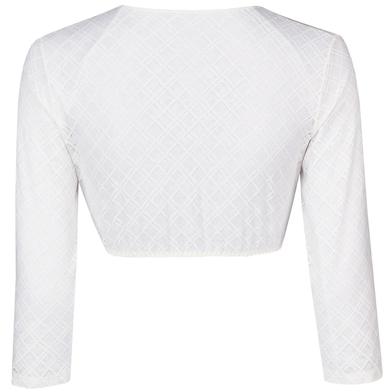 Nina von C. Spitzen Dirndlbluse "Naomi" Lochausschnitt 48471328 | Weiß