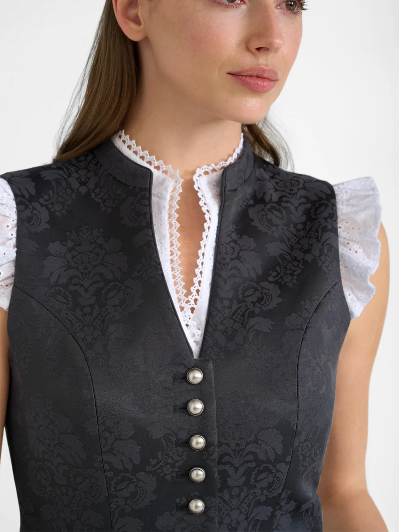 Mieder Stretch-Jacquard mit Stehkragen