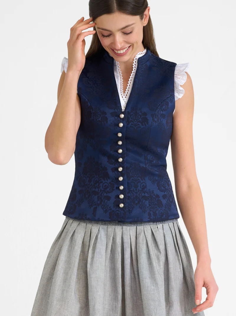 Mieder Stretch-Jacquard mit Stehkragen