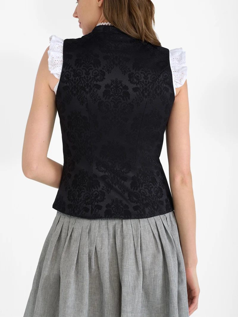 Mieder Stretch-Jacquard mit Stehkragen