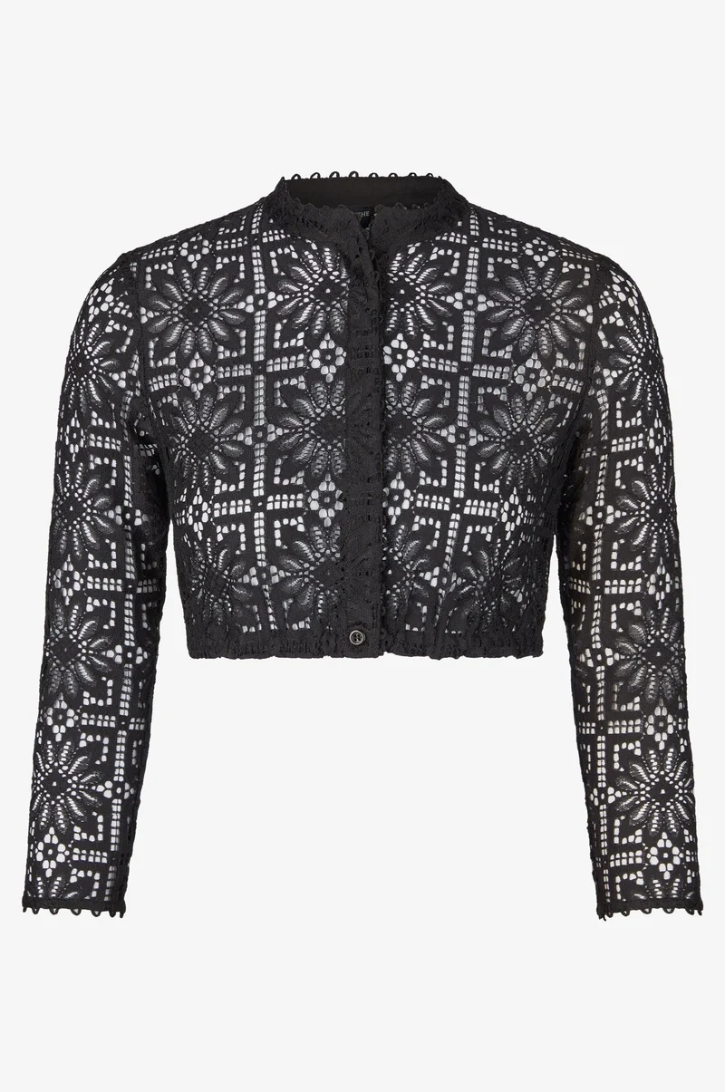 Dirndlbluse Evelyn in Schwarz