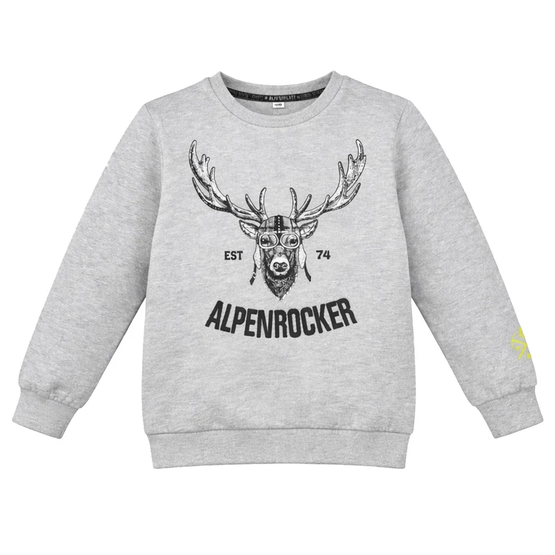 BONDI Jungen Sweatshirt "Alpenrocker" 29906 | Grey Melange