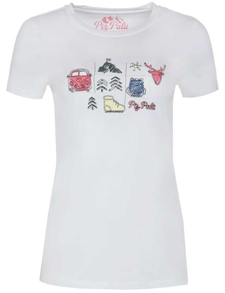 Piz Palü Damen Shirt "Altenbuch" mit Trachten Motiv | Edelweiß