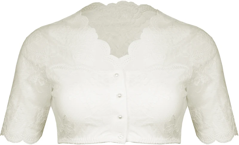Nina von C. Dirndlbluse "Kalea" mit Knopfleiste 16463718 | Champagner