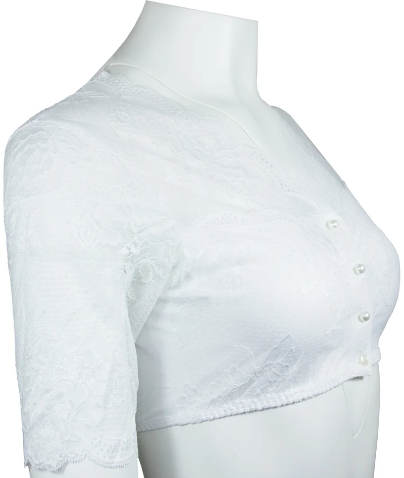 Nina von C. Dirndlbluse "Kalea" mit Knopfleiste 16463718 | Weiß