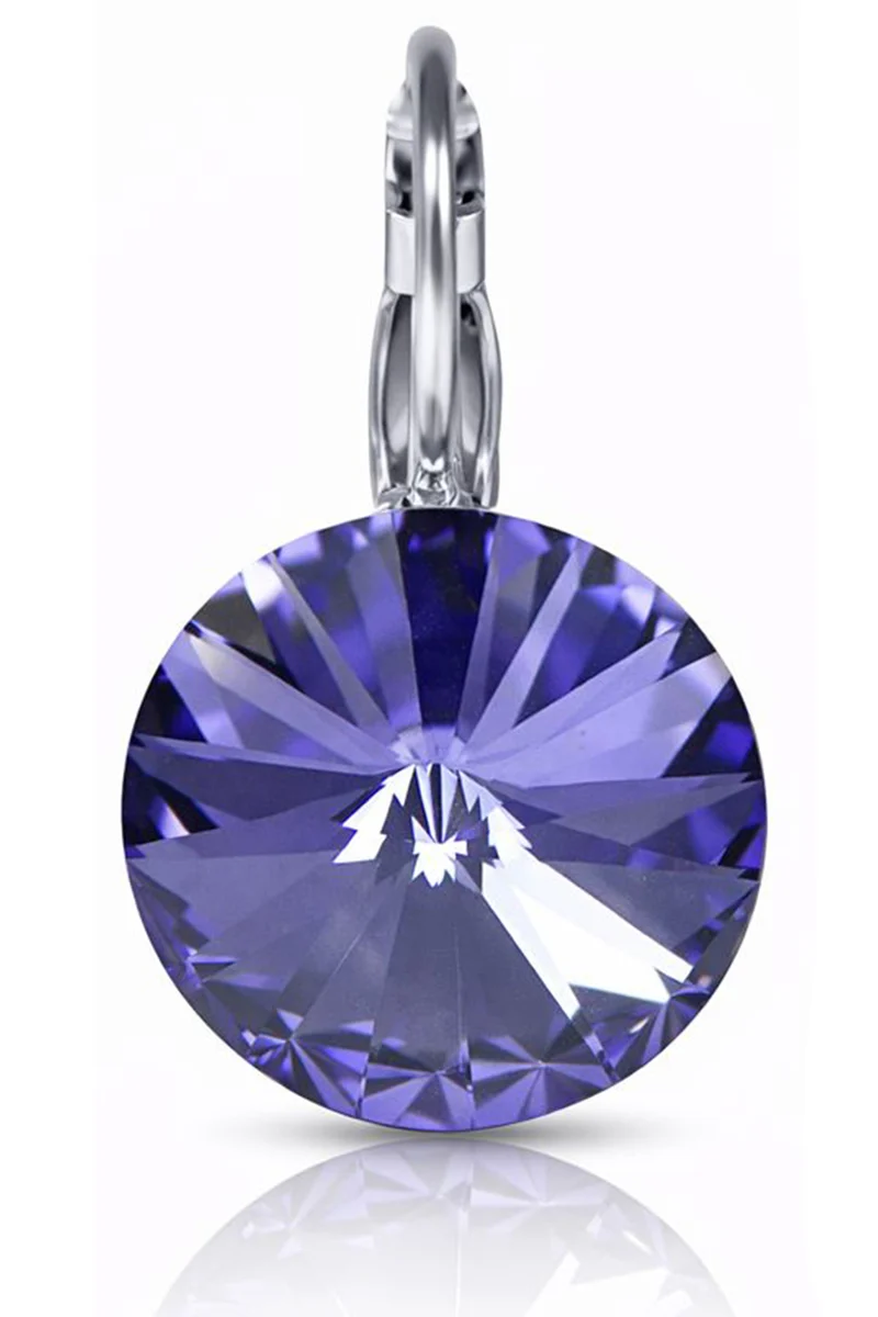 LUISIA® Ohrringe Rivoli mit Kristallen von Swarovski® - 12 mm | Tanzanite