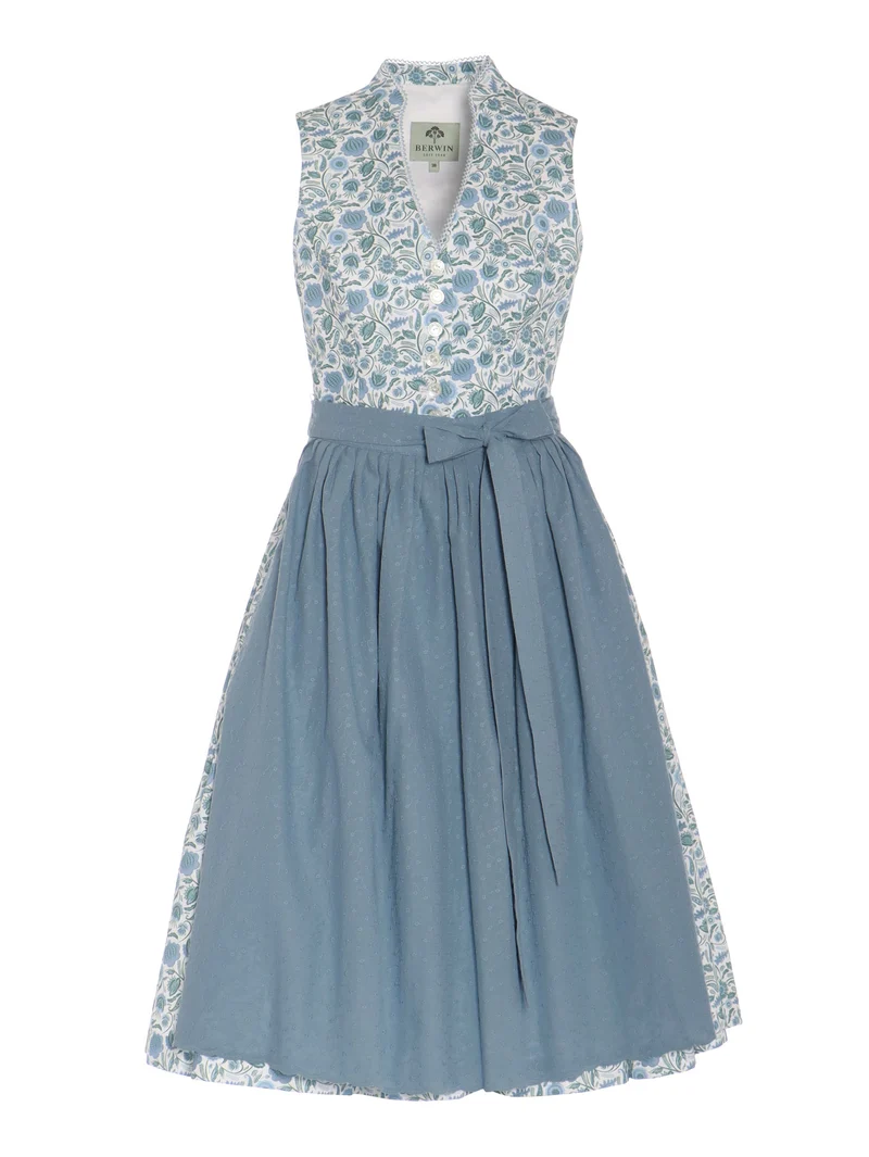 Baumwolldirndl mit bestickter Schürze