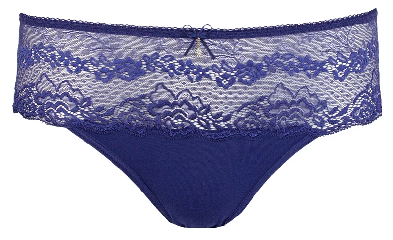 Nina von C. Bikinislip mit Spitze | Lapis Tiefblau