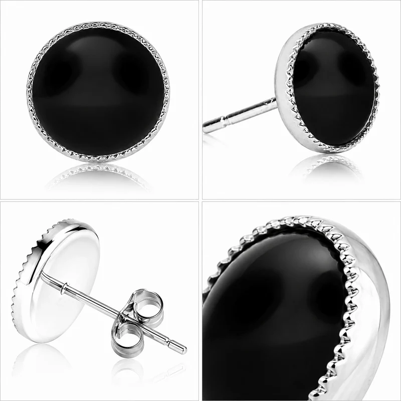 LUISIA® Solitär Ohrstecker "Joy" mit Kristallen von Swarovski® | Perle Schwarz