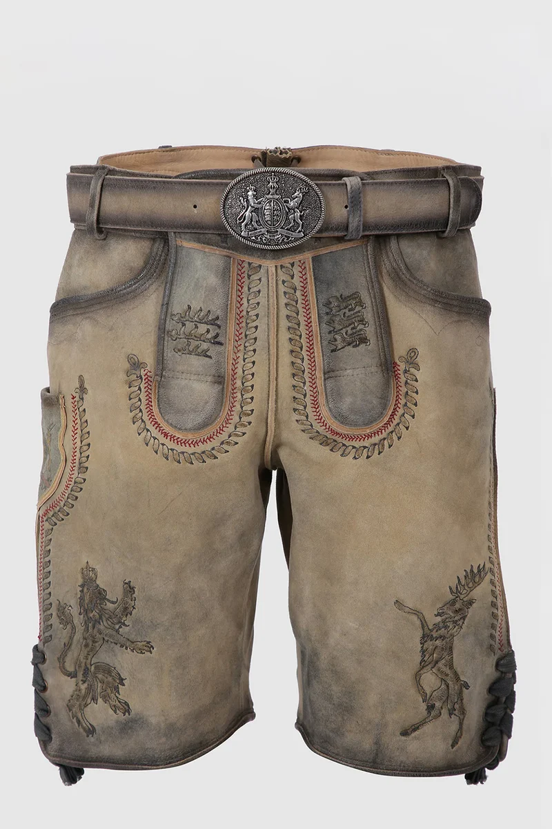 Herren Lederhose % - FURCHTLOS UND TREU 3 - Trachtenhose - Krüger Buam - 906971-000-0071