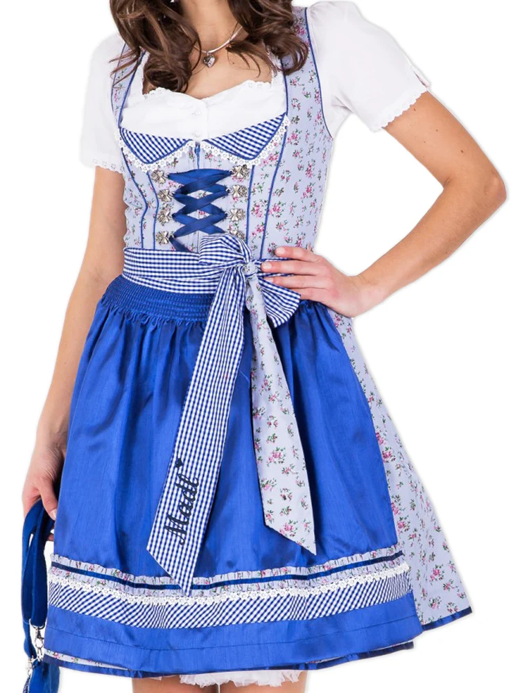 Krüger Dirndl Top Madl - Blau 50cm