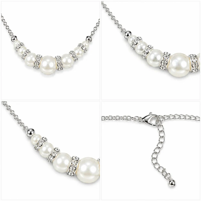 LUISIA® Perlencollier "Strassrondele" mit Kristallen von Swarovski® - 48345