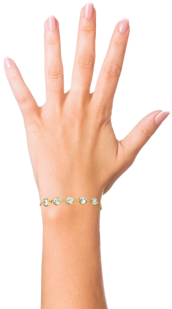 LUISIA® Armband "Calanthe" mit fünf Premium Kristallen - Silber / Crystal
