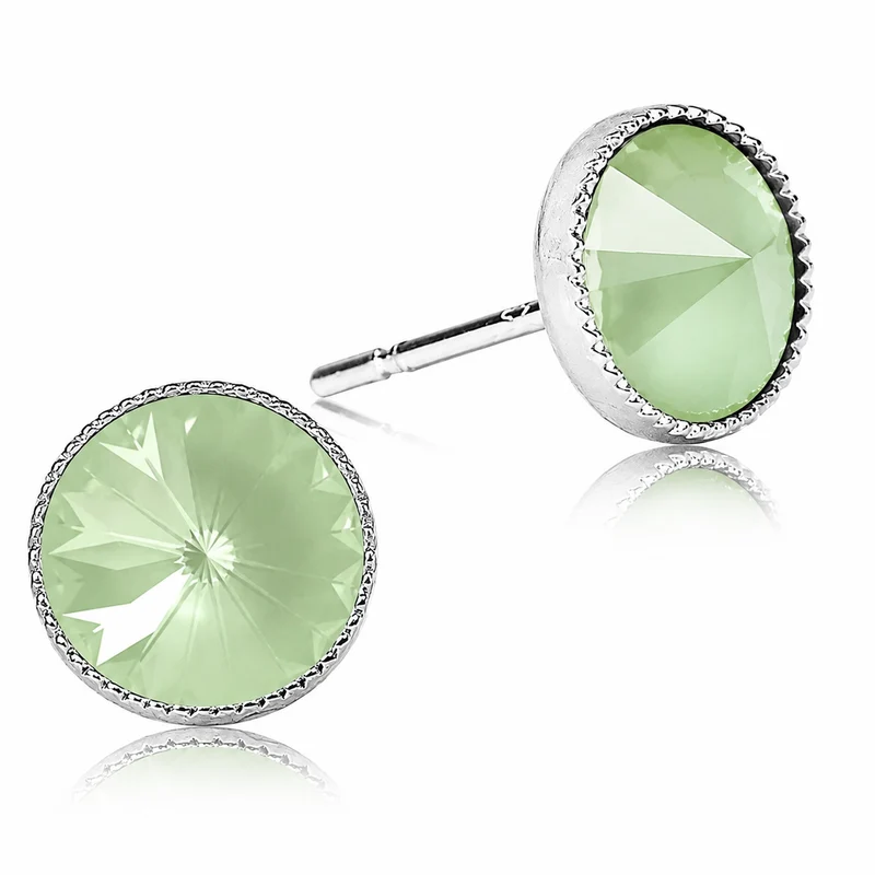 LUISIA® Solitär Ohrstecker "Joy" mit Kristallen von Swarovski® | Matt Agave