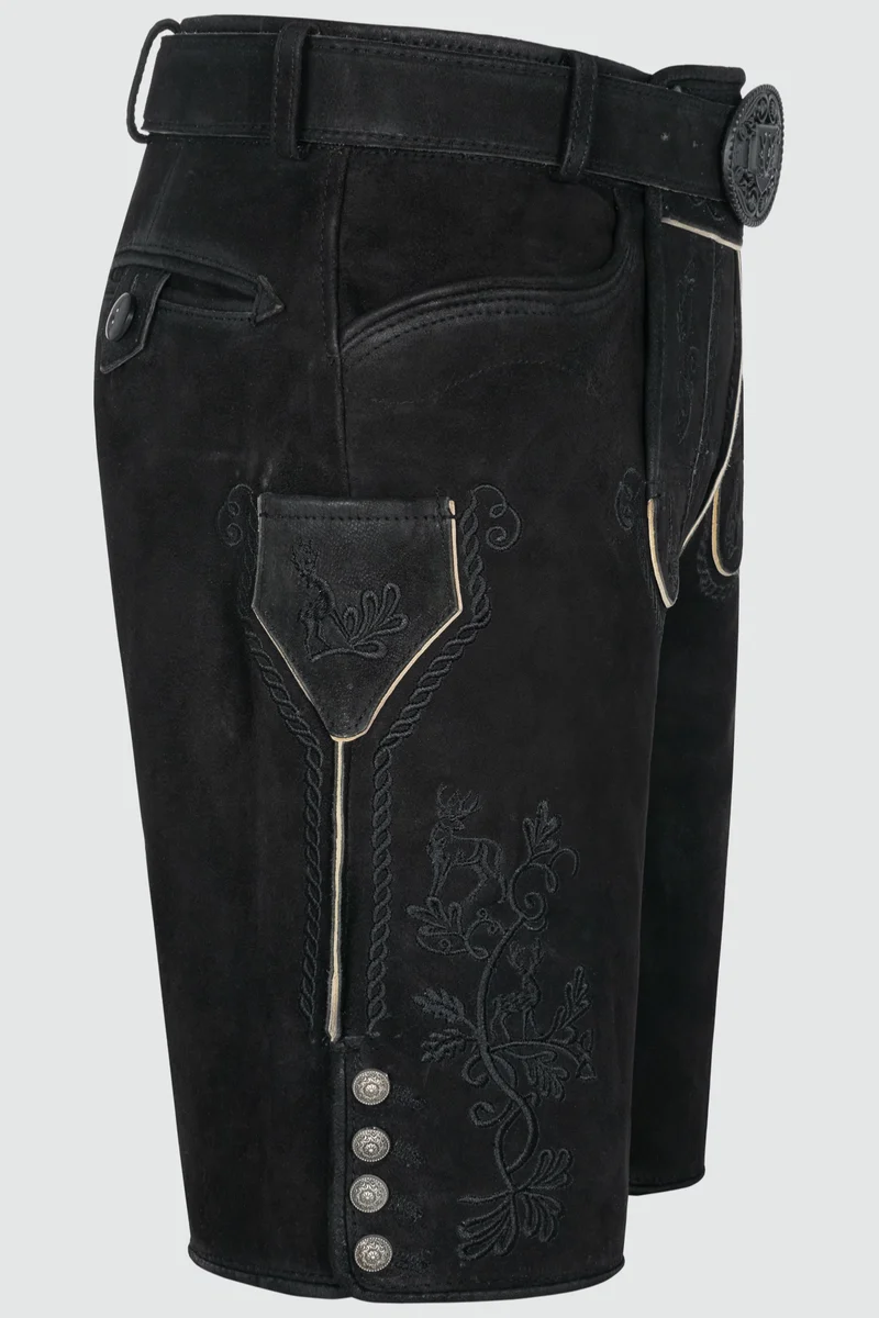 Herren Lederhose SYLVAR mit Gürtel - Krüger Buam - 968770-000-0004