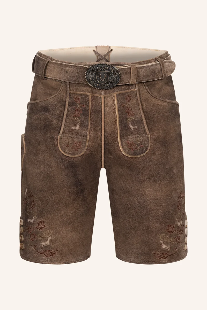 Lederhose RUVEN mit Gürtel - Krüger Buam - 961273-000-0076