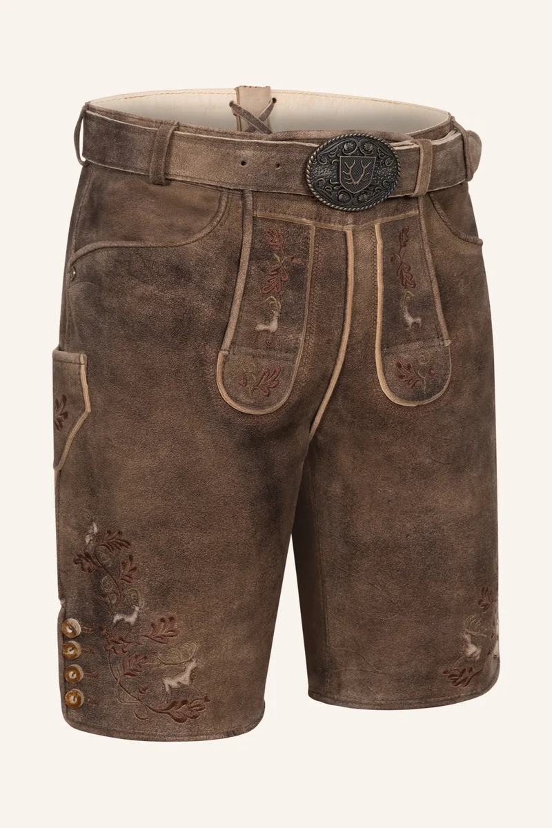 Lederhose RUVEN mit Gürtel - Krüger Buam - 961273-000-0076