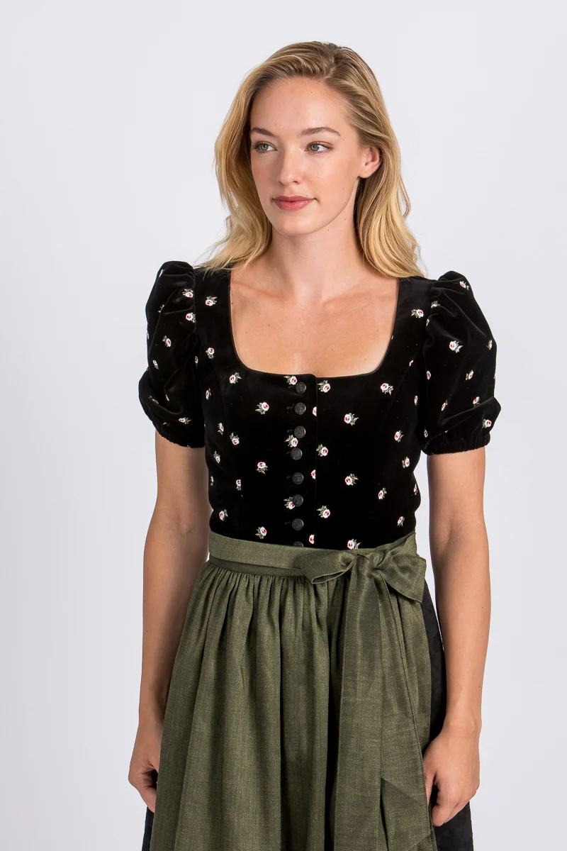 Almliebe Dirndl Rosmarie schwarz