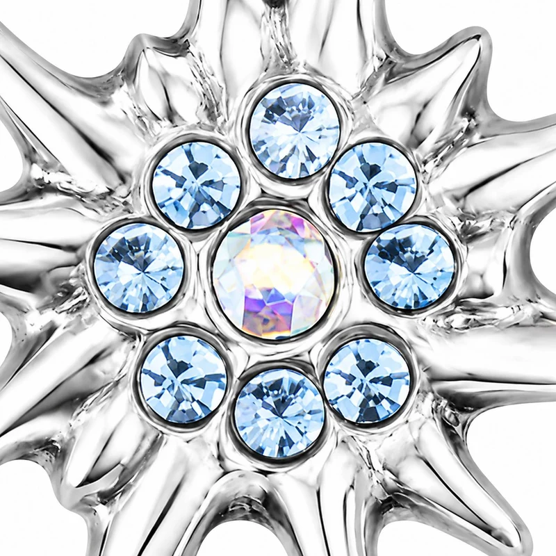 LUISIA® Kinder Halskette "Edelweiß" mit Kristallen von Swarovski® | Hellblau