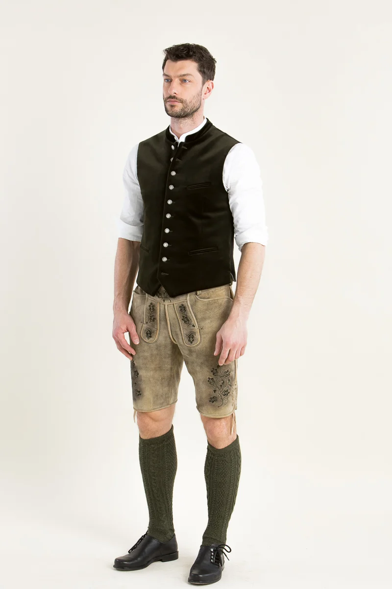Almliebe Samtweste Ewiger Stenz olivgrün