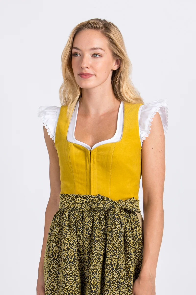 Almliebe Dirndl Cordula gelb